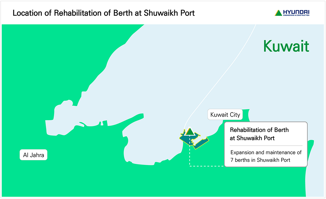 Location of Rehabilitation of Berth at Shuwaikh Port Location of Rehabilitation of Berth at Shuwaikh Port