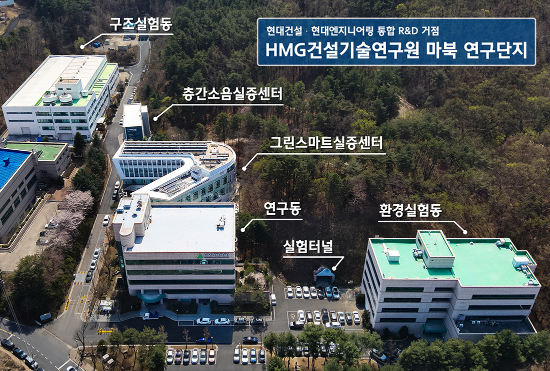 용인에 위치한 HMG건설기술연구원 마북 연구단지 전경 용인에 위치한 HMG건설기술연구원 마북 연구단지 전경